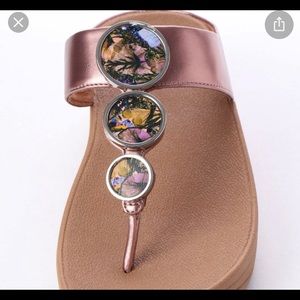 Size 10 fitflop halo flower crush rose gold